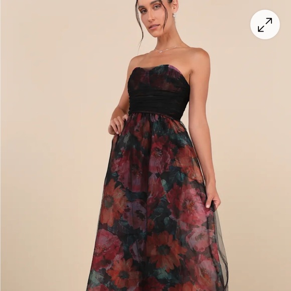 Lulu's Vibrant Hot Pink Strapless Party Dress - Picture 3 of 3